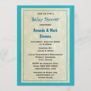 Cute baby Footprints Baby Shower Invitation