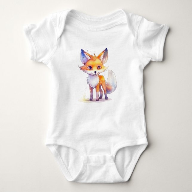 Cute Baby Fox Baby Bodysuit (Front)