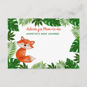 Cute Baby Fox   Baby Shower   Advice For Mum-To-Be Invitation