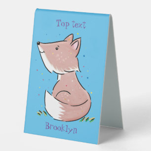 Cute baby fox cartoon illustration