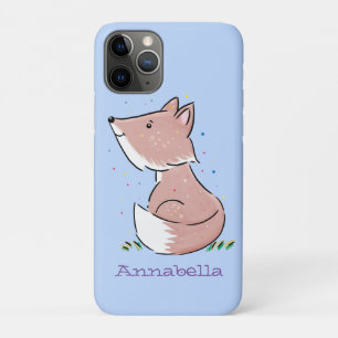 Cute baby fox cartoon illustration iPhone 11 pro case