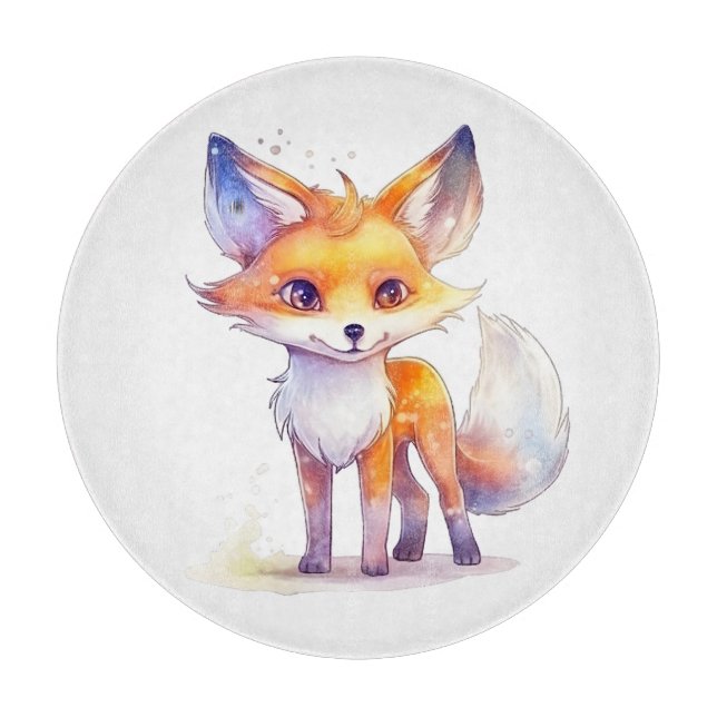 Cute Baby Fox Cutting Board (Front)