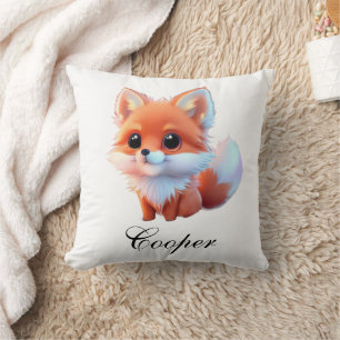 Cute baby fox Forest woodland friends Cushion