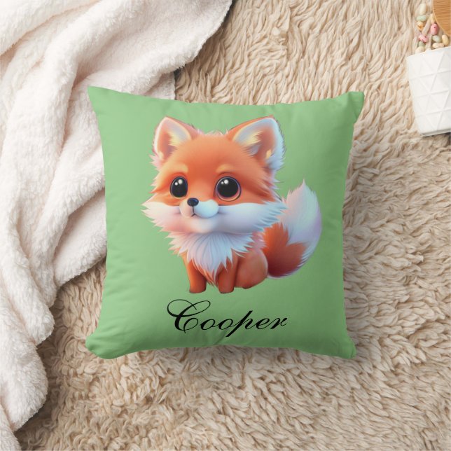 Cute baby fox Forest woodland friends Cushion (Blanket)
