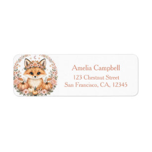 Cute Baby fox Halloween Return Address Label