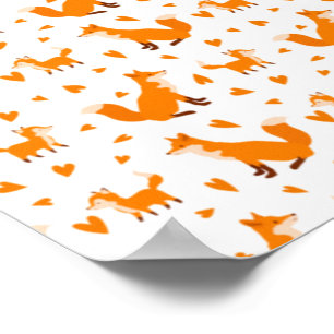 Cute Baby Fox Happy Mothers Day Wild Animal Poster