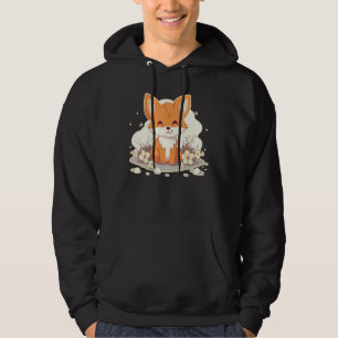 Cute Baby Fox on Fox Children and Fox Kids Hoodie
