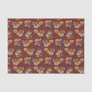 Cute Baby Fox Pattern Tissue Paper