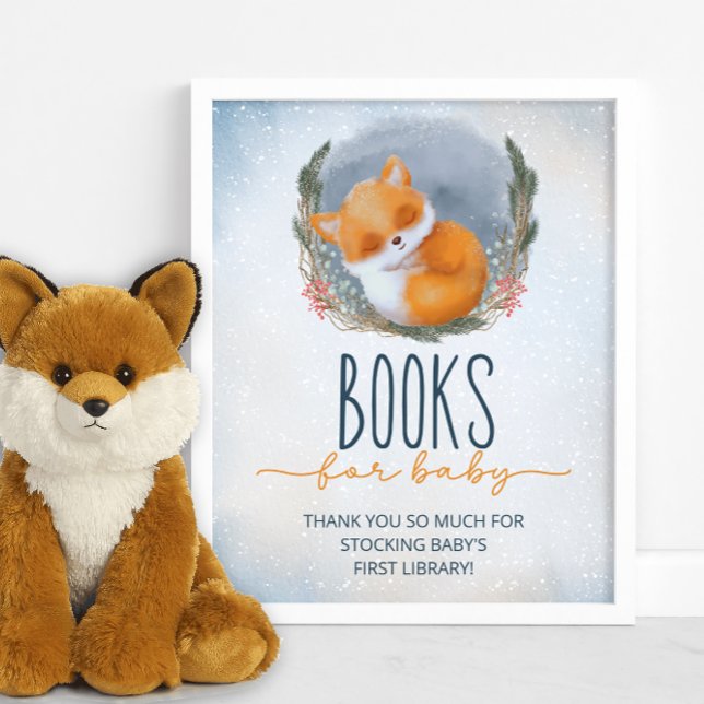 Cute Baby Fox Snowly Winter books for baby Poster (Creator Uploaded)