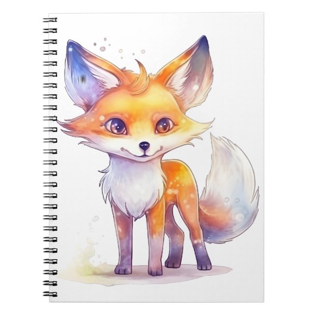 Cute Baby Fox Spiral Photo Notebook (Front)