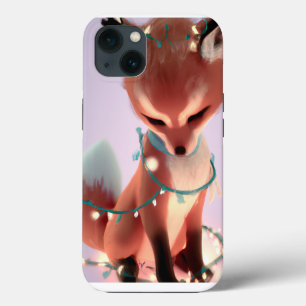 Cute Baby Fox with Fairy Lights iPhone 13 Case