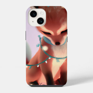 Cute Baby Fox with Fairy Lights iPhone 14 Case