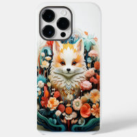 Cute Baby Fox with flowers Paper Cutout