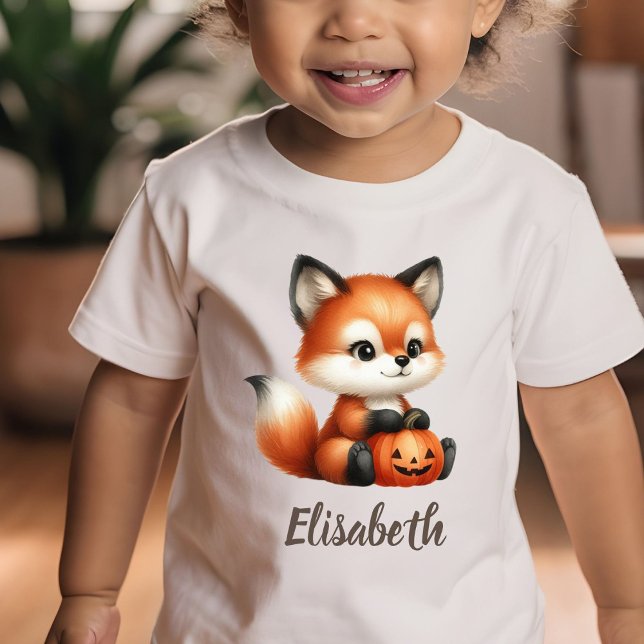 Cute Baby Fox with Pumpkin Personalised T-Shirt   (Creator Uploaded)