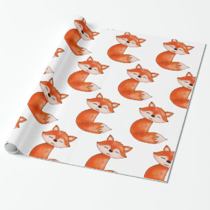 Cute Baby Fox    Woodland Animal Wrapping Paper