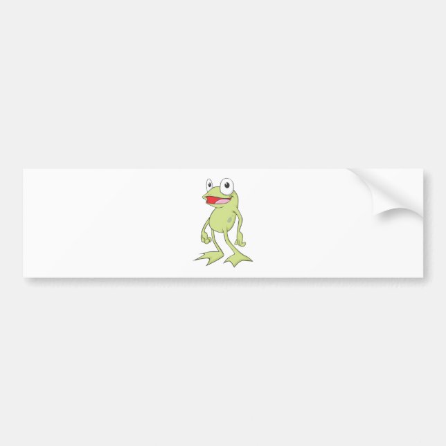 Cute Baby Frog Smiling Open Mouth Shirt Bumper Sticker (Front)