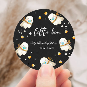 Cute Baby Ghost Halloween Fall Baby Shower Classic Round Sticker