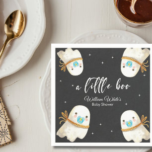 Cute Baby Ghost Halloween Fall Baby Shower Napkin