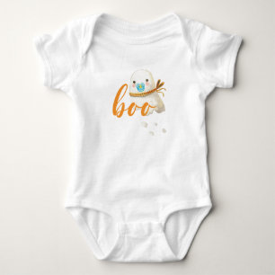 Cute Baby Ghost Pacifier Scarf Boo  Bodysuit