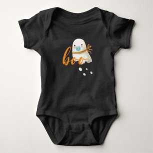 Cute Baby Ghost Pacifier Scarf Boo  Bodysuit