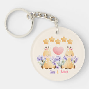 Cute Baby Giraffe Acrylic Keychain