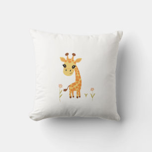 Cute Baby Giraffe Boho Cushion