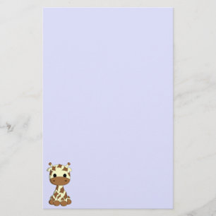 Cute baby giraffe cartoon kids stationery