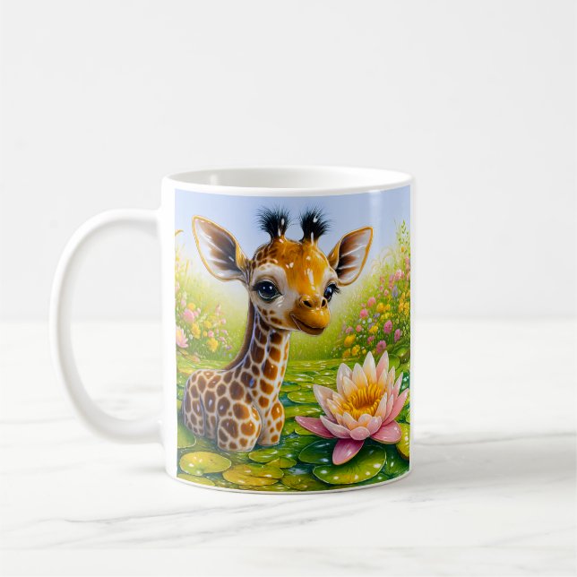 Cute Baby Giraffe Coffee Mug (Left)
