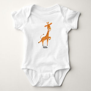 Cute Baby Giraffe Graphic Toddler Baby Bodysuit