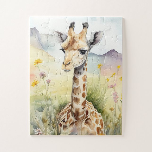 Cute Baby Giraffe Jigsaw Puzzle (Vertical)