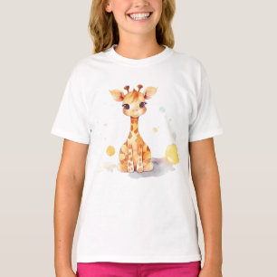 Cute Baby Giraffe Kid's Basic T-Shirt