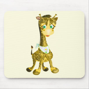 Cute Baby Giraffe Mouse Pad