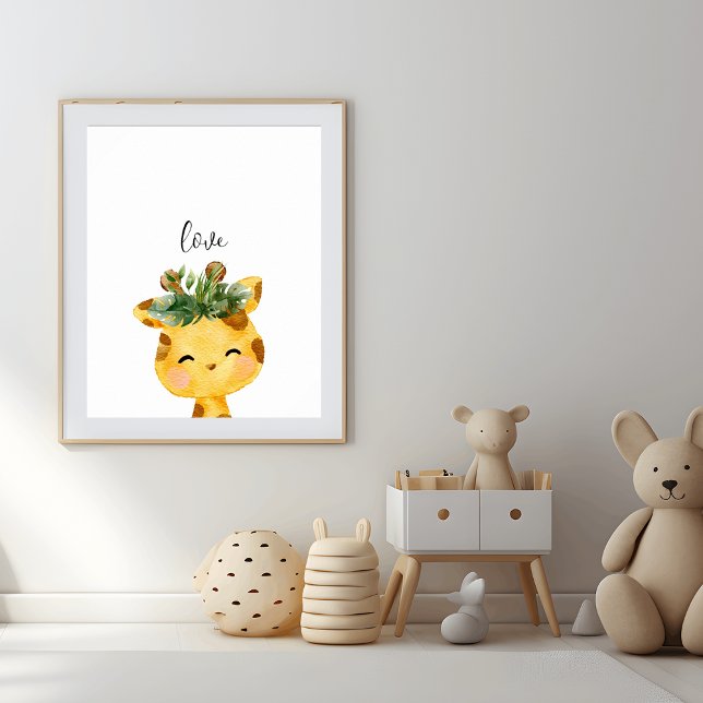 Cute Baby Giraffe Nursery Poster (Creator Uploaded)
