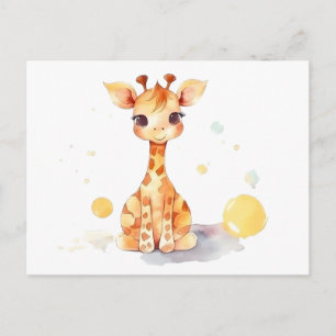 Cute Baby Giraffe Postcard