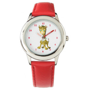 Cute Baby Giraffe - Red Watch