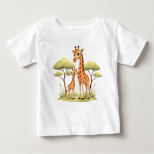 Cute Baby Giraffe Safari Animal Toddler African Baby T-Shirt