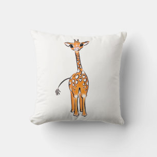 Cute Baby Giraffe, safari animals Cushion