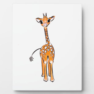 Cute Baby Giraffe, safari animals Plaque