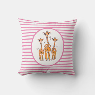 Cute Baby Giraffe, safari animals Throw Pillow