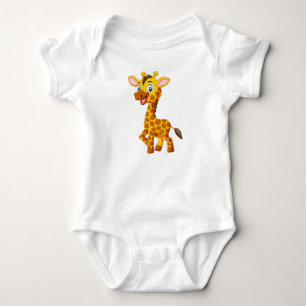 Cute Baby Giraffe Smiling Cartoon-35280 Bodysuit