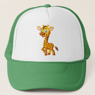 Cute Baby Giraffe Smiling Cartoon-35280 Trucker Hat