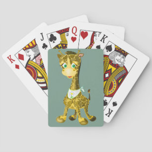 Cute Baby Giraffe - Sweet - Choose Colour Playing Cards