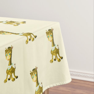 Cute Baby Giraffe Tablecloth
