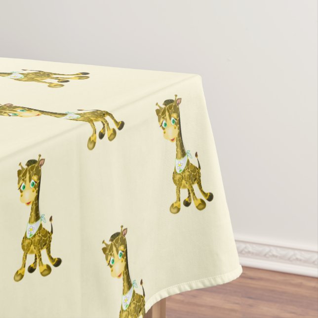 Cute Baby Giraffe Tablecloth (In Situ)