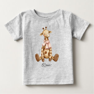 Cute Baby Giraffe wearing Scarf T-Shirt