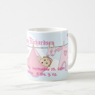 Cute Baby Girl Clothes Line Coffee Mug