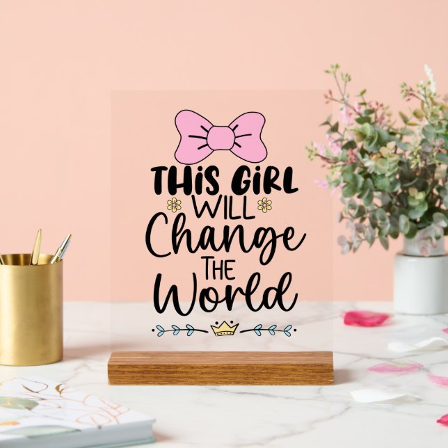 Cute baby girl nursery acrylic sign (Wedding)