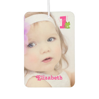 Cute Baby Girl Photo One Year Car Air Freshener