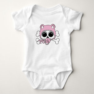 Cute Baby Girl Skull Bodysuit