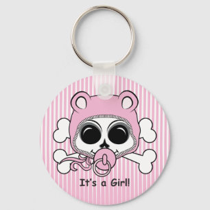 Cute Baby Girl Skull Key Ring
